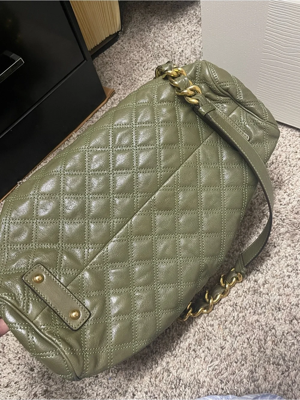 Original vintage Marc Jacobs Stam bag Sage Quilted Leather Satchel